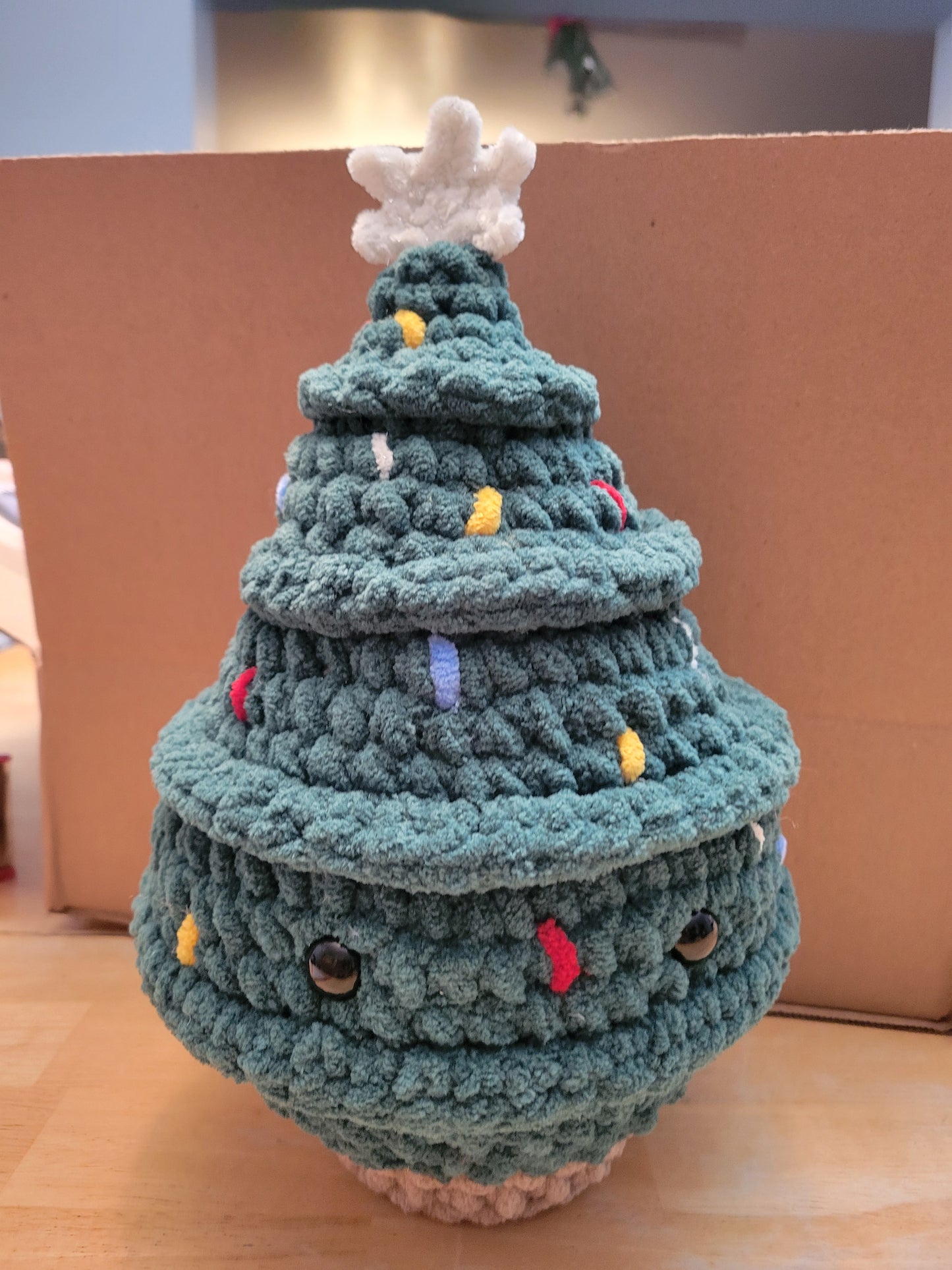 Crocheted christmas tree plushy