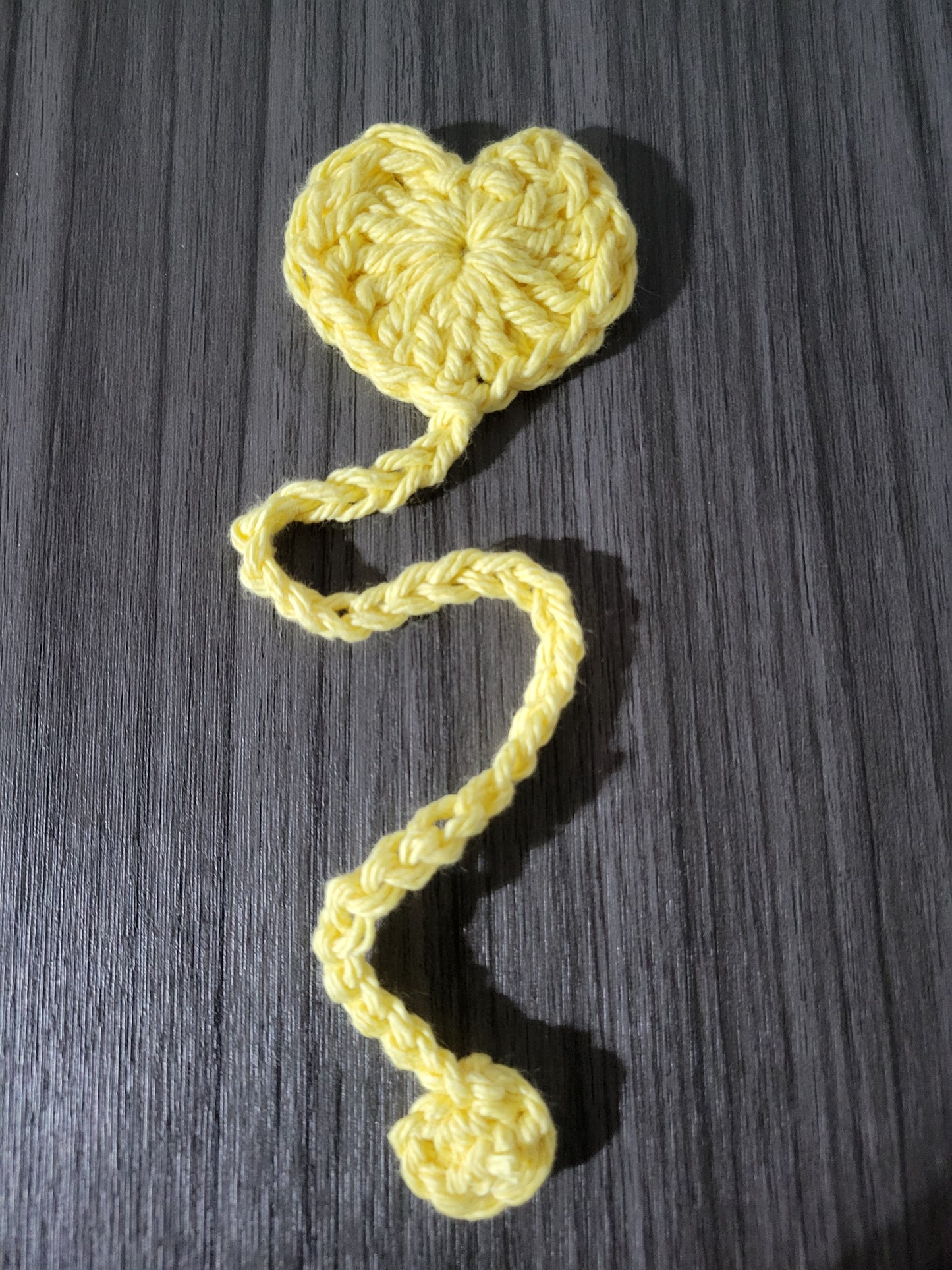 Crocheted heart bookmarks