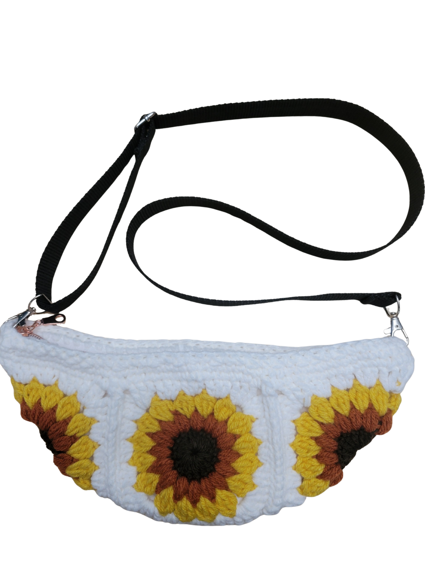 White Sunflower Sling Bag