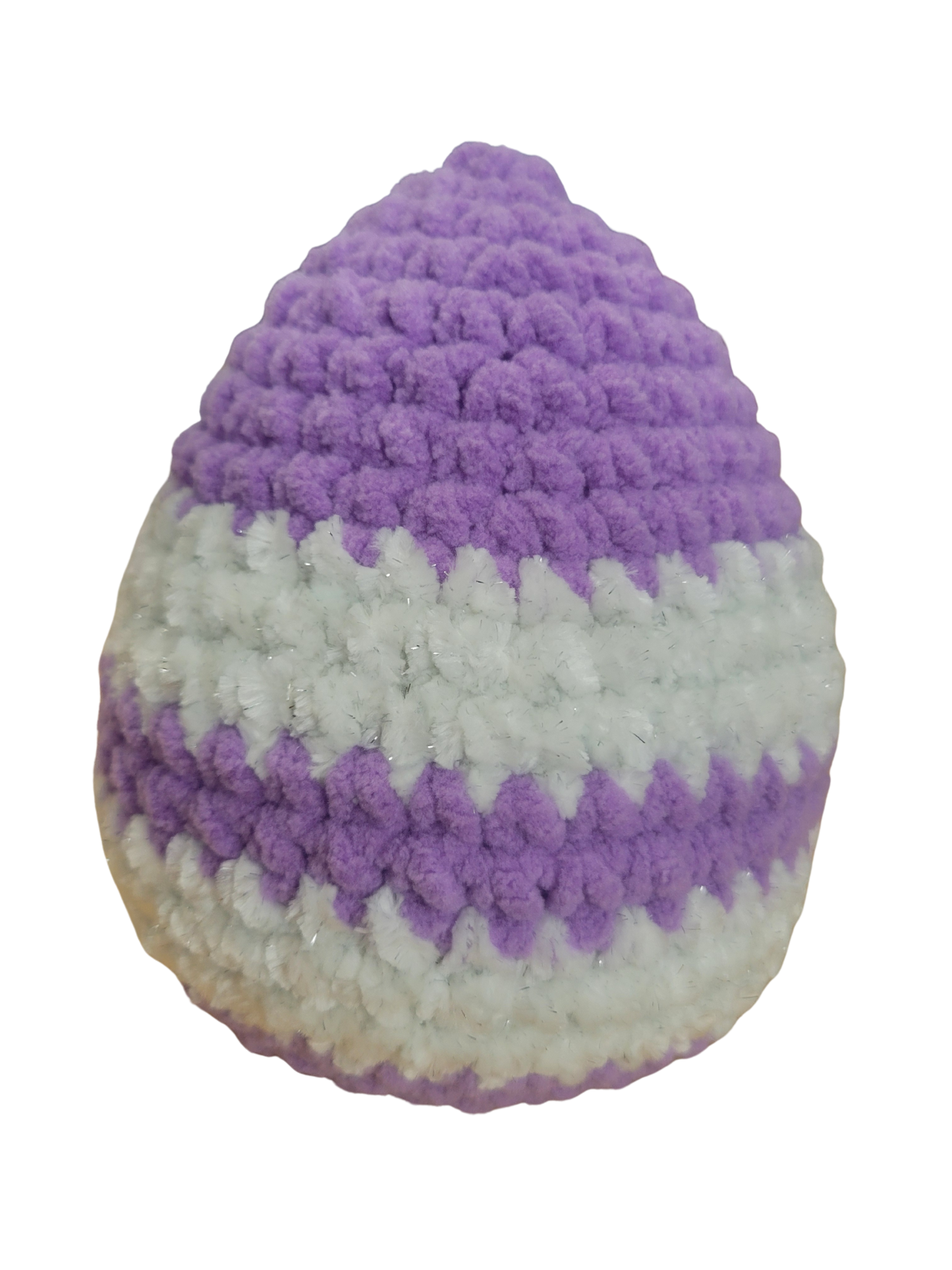 Large crocheted Easter egg plushy