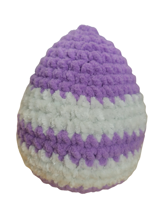 Large crocheted Easter egg plushy