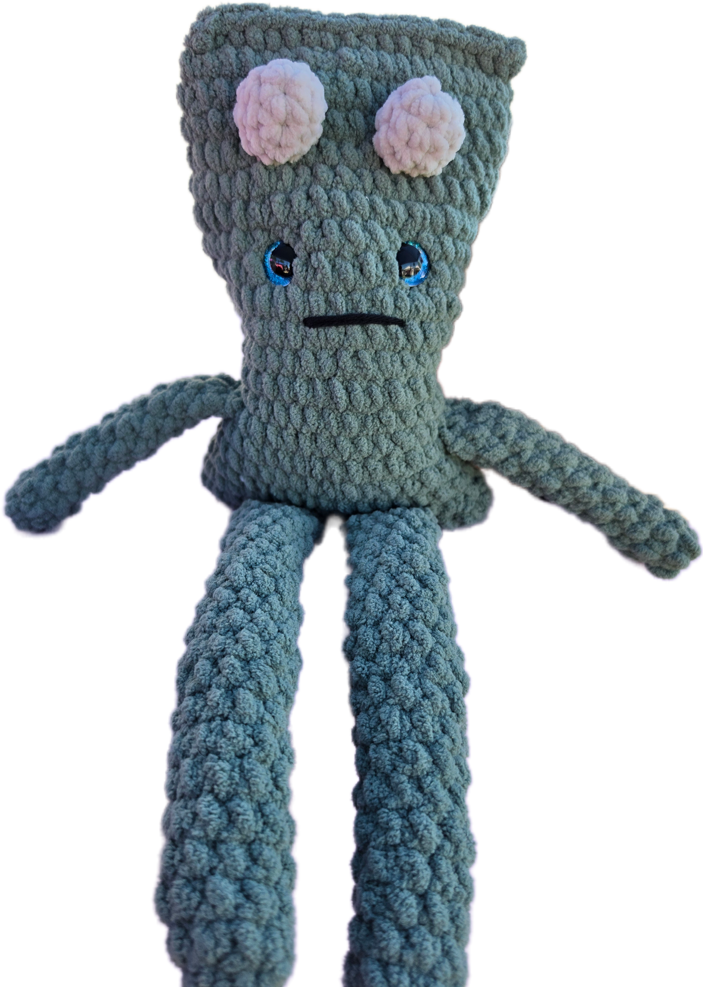 Crocheted weighted monster