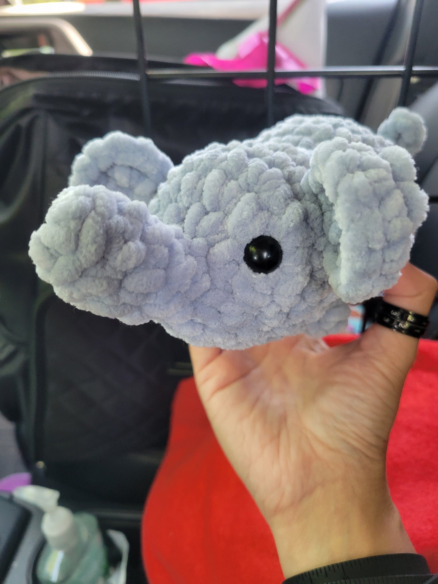 Crocheted elephant plushy