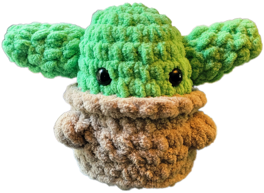 Crocheted Green Baby Alien
