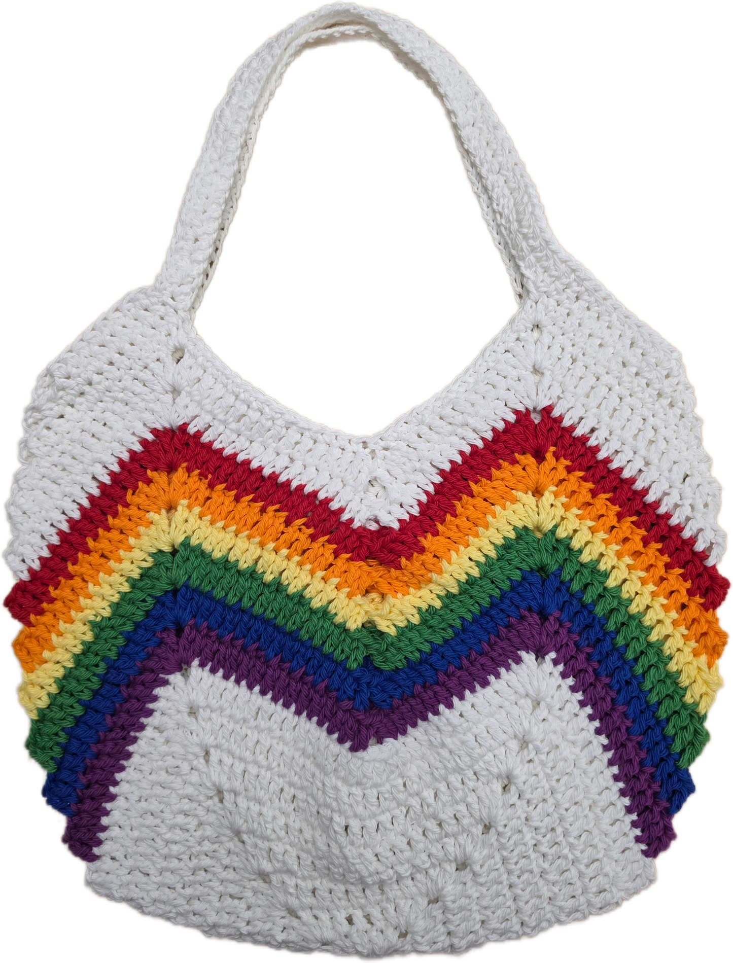 Crocheted beach tote