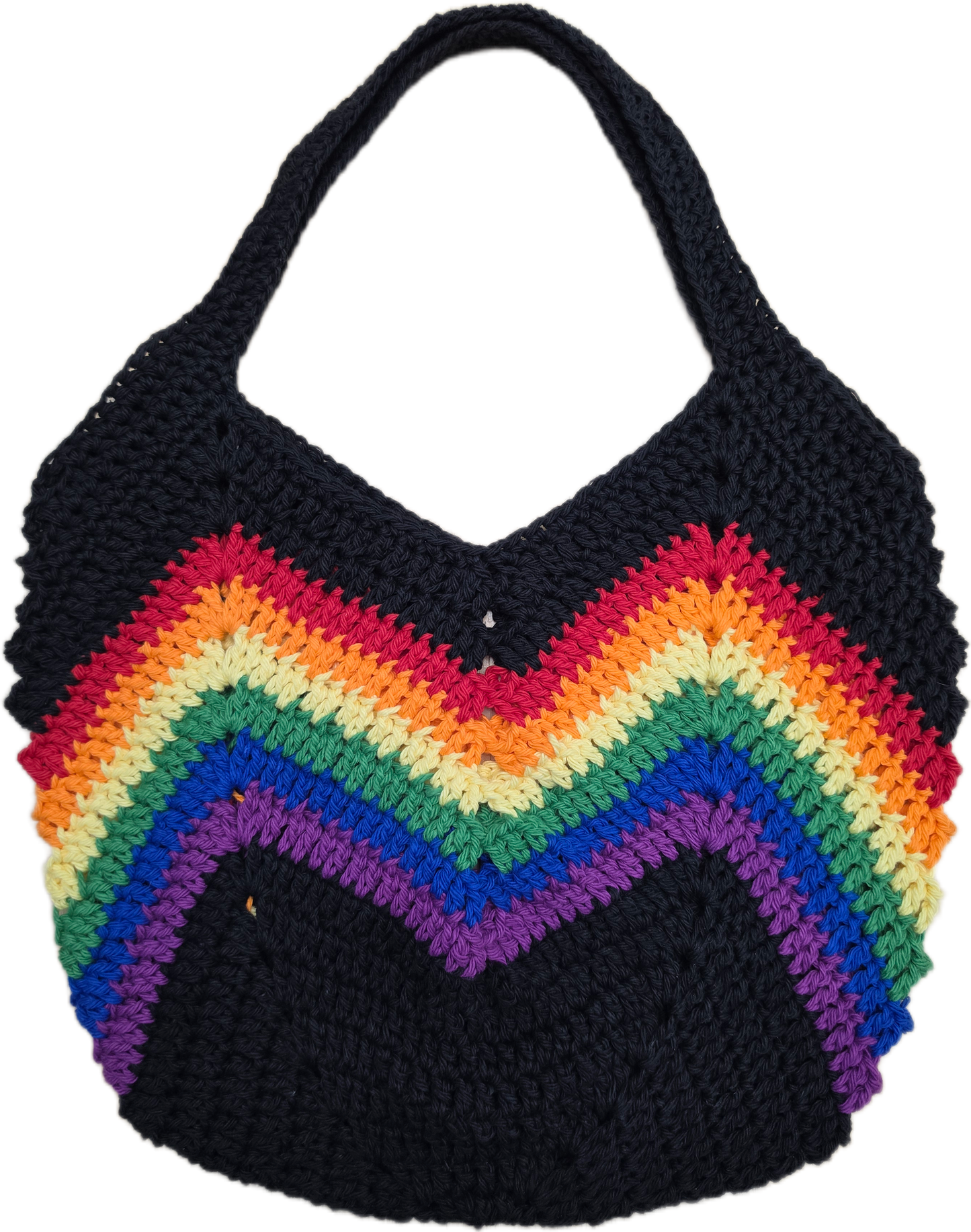 Crocheted beach tote
