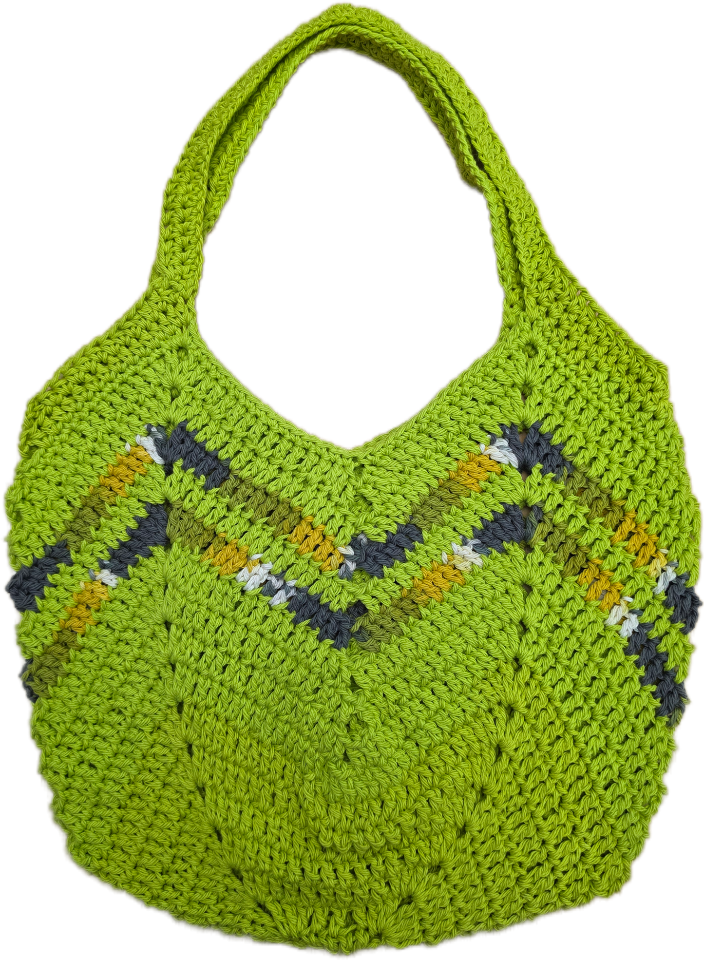 Crocheted beach tote