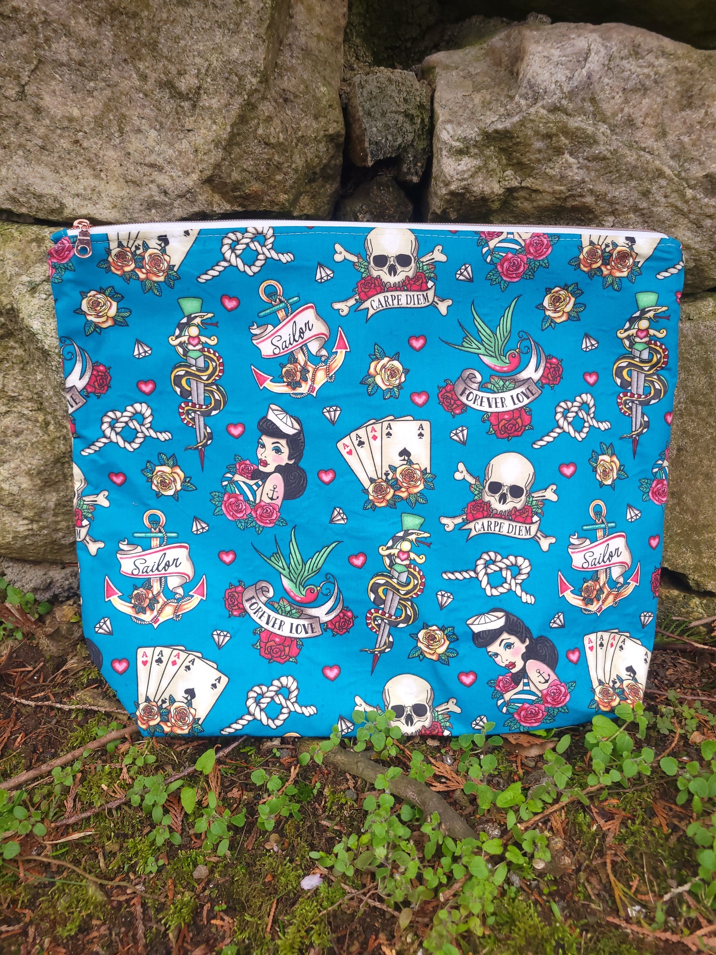 Sailor Love Ex Large Zippered project Bag