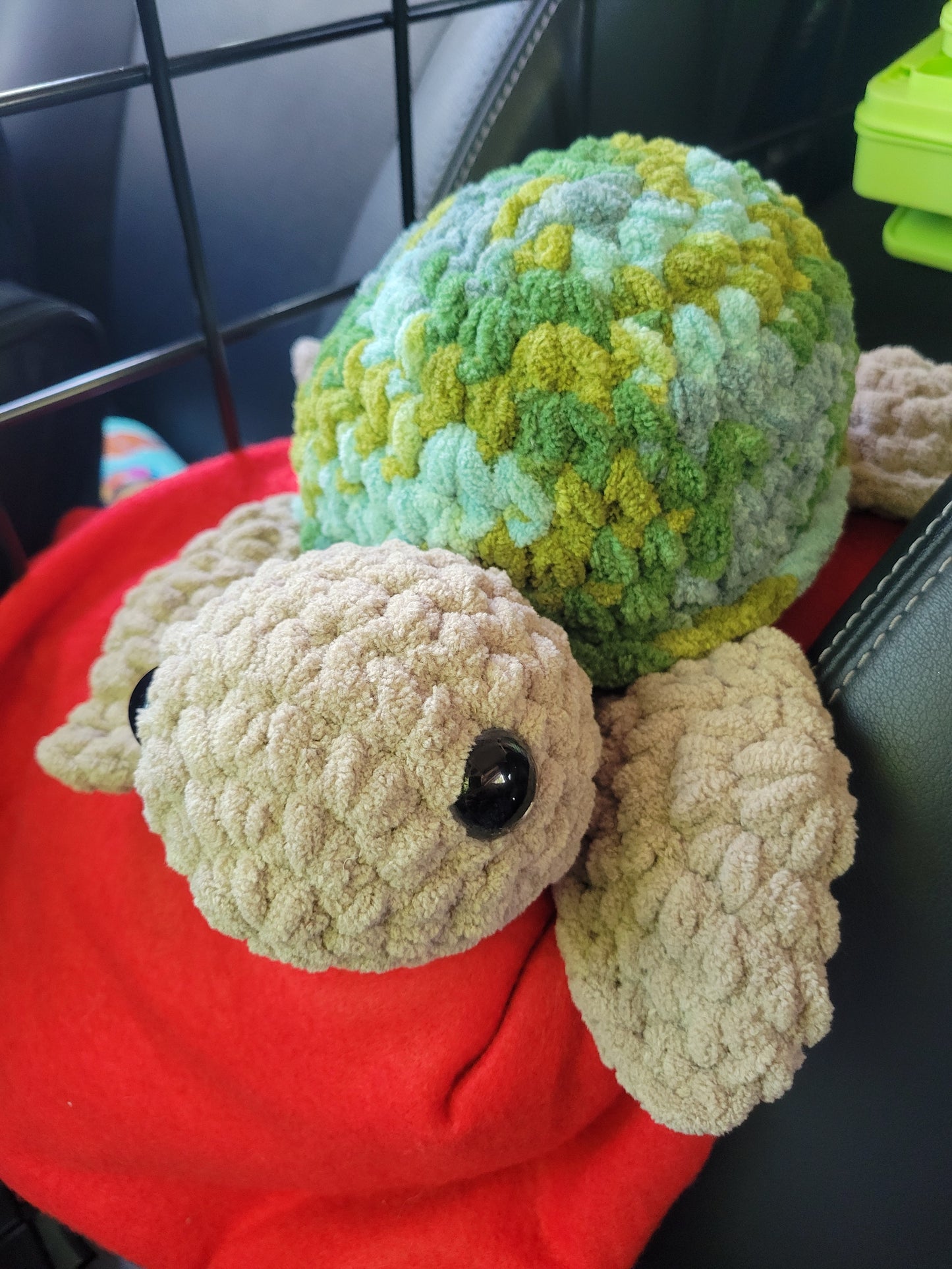 Crocheted sea turtle plushy