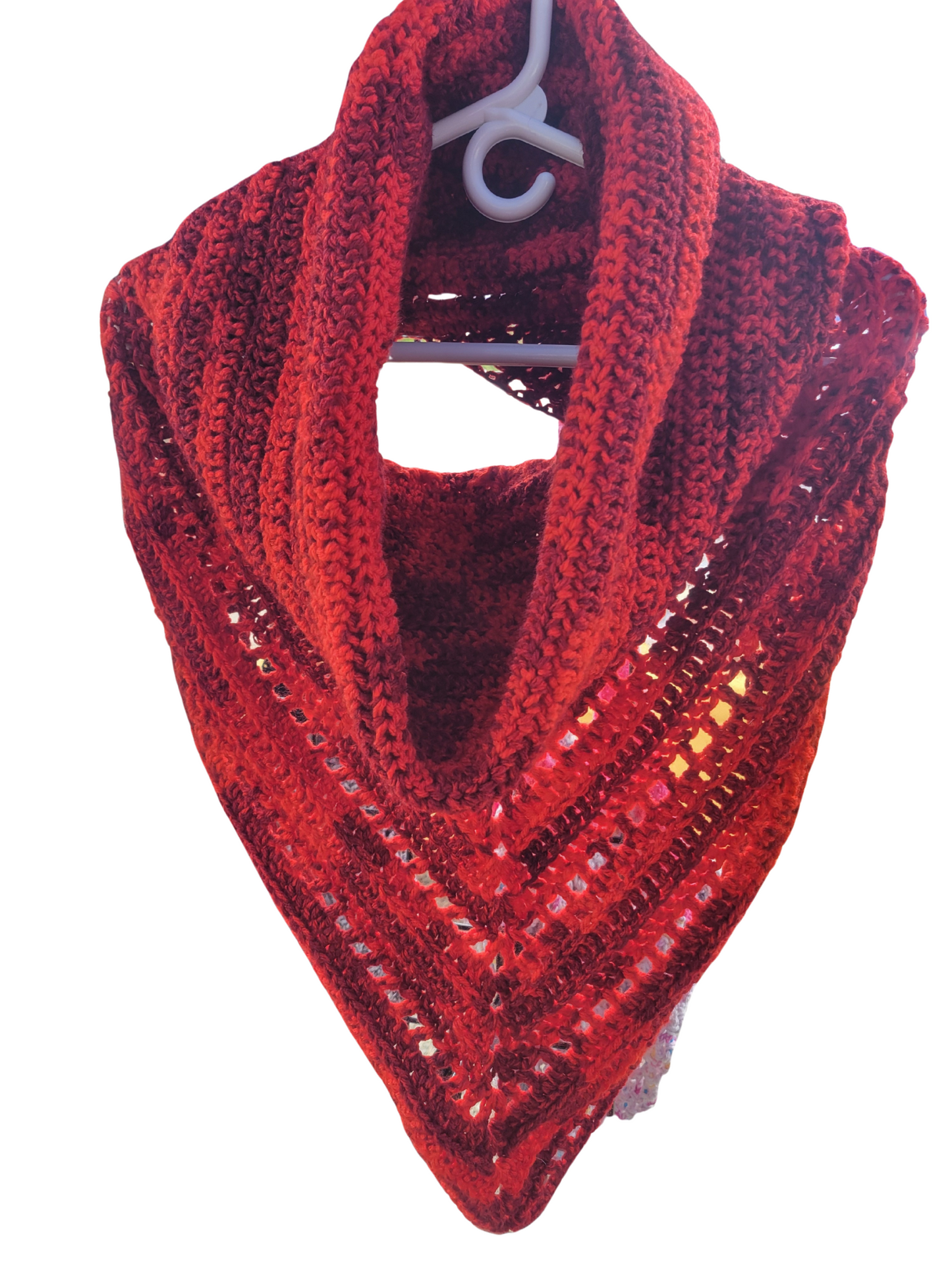 Crocheted hooded scarf