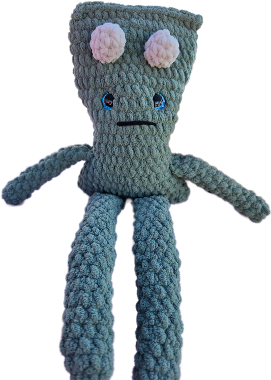 Crocheted weighted monster
